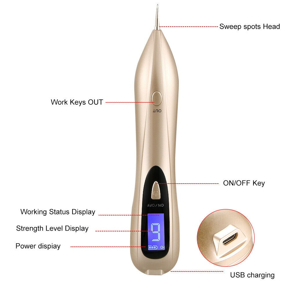 1Pcs LCD Laser Beauty Plasma Pen Wrinkle Dark Spot Wart Tattoo Remover Skin Care