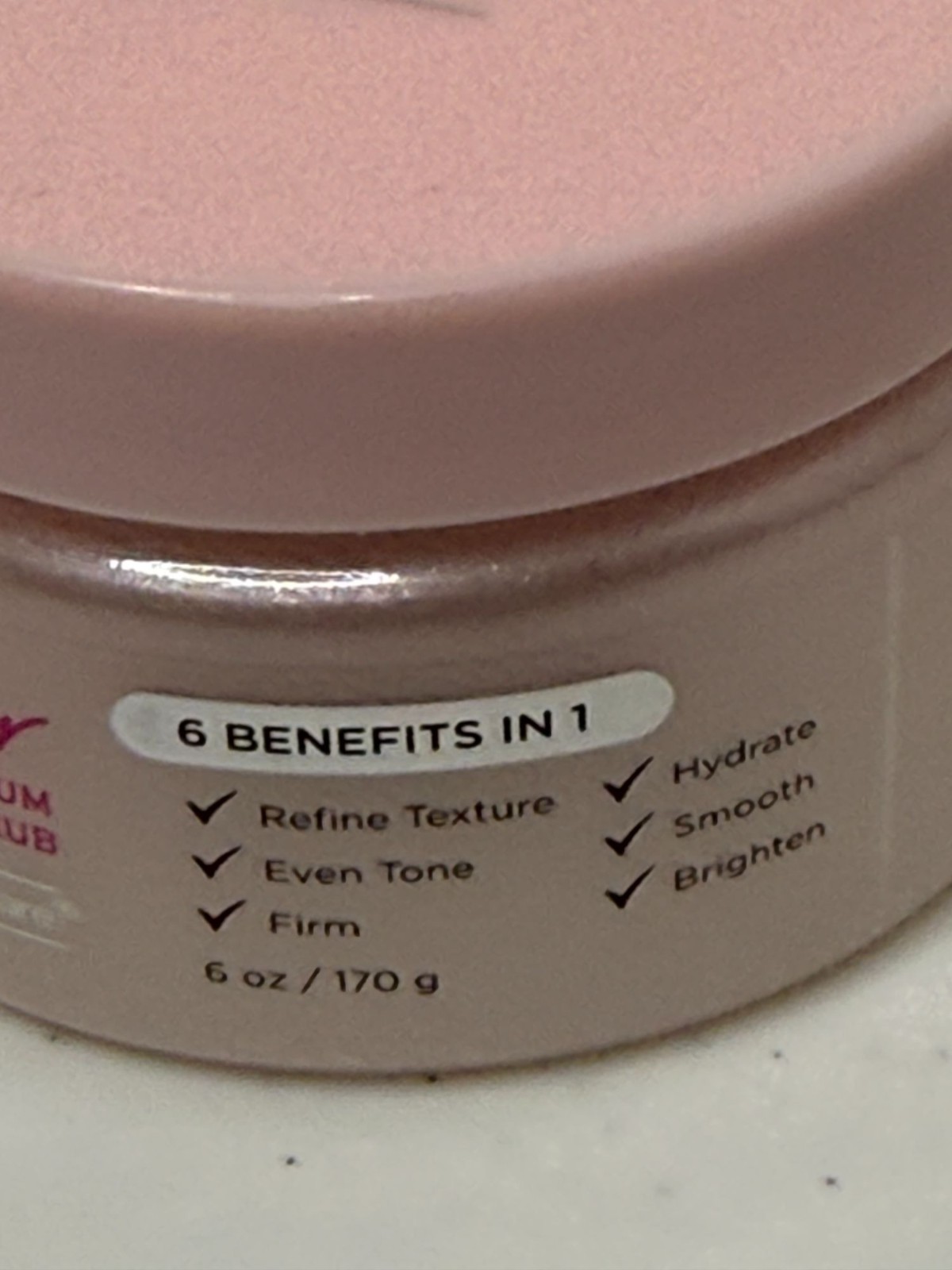 Global Beauty Care Power Serum Body Scrub 6 oz Hyaluronic Acid Niacinamide
