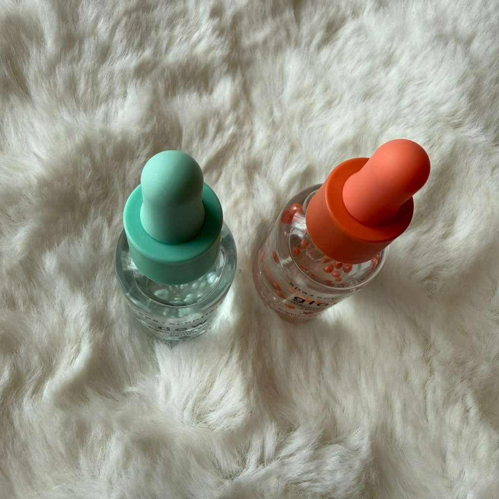 2 Piece Set Spa Scentials Facial Serums Glow, Plump, & Dew 1. fl oz Each New