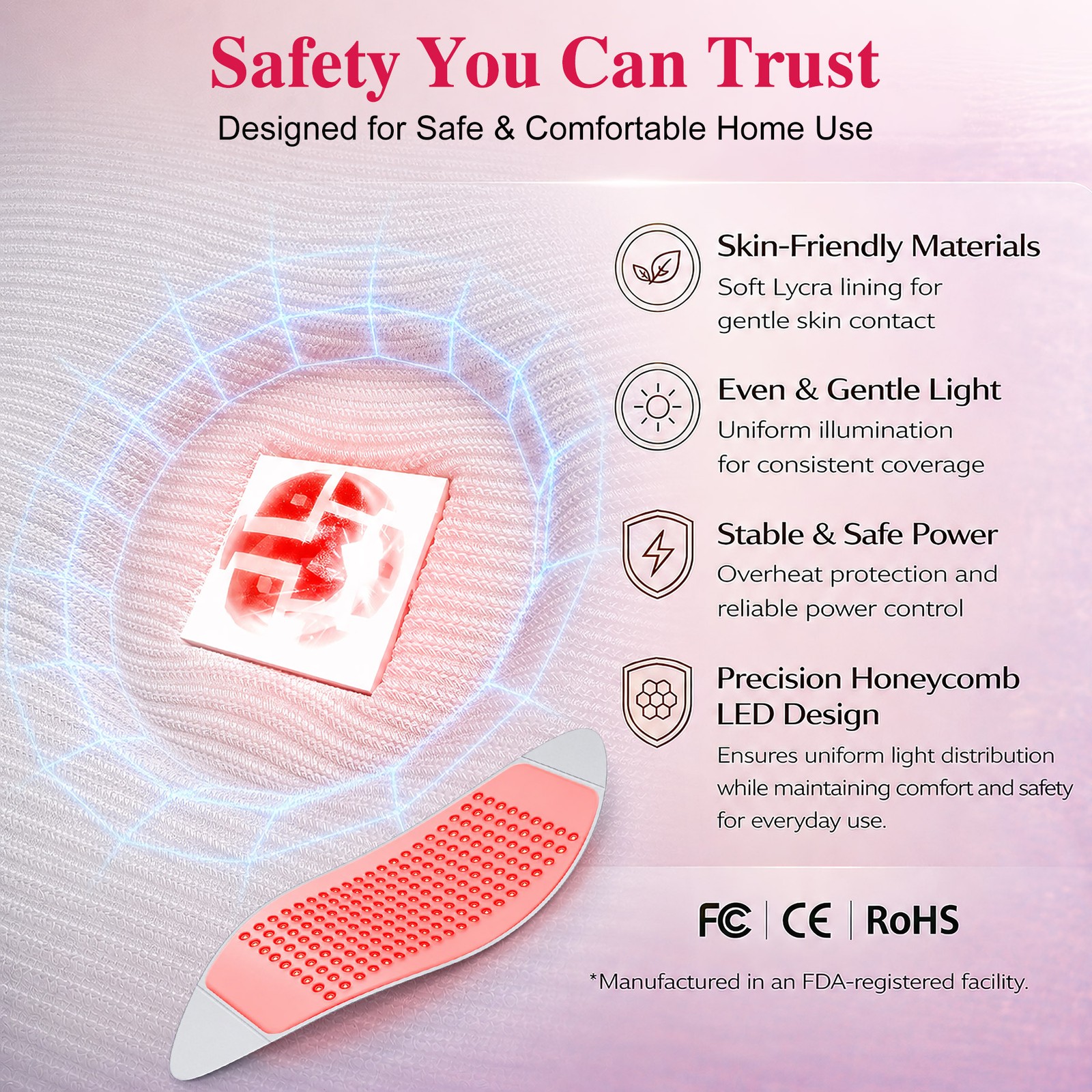 Red Light Therapy Mask for Face & Body – Reduce Wrinkles & Acne