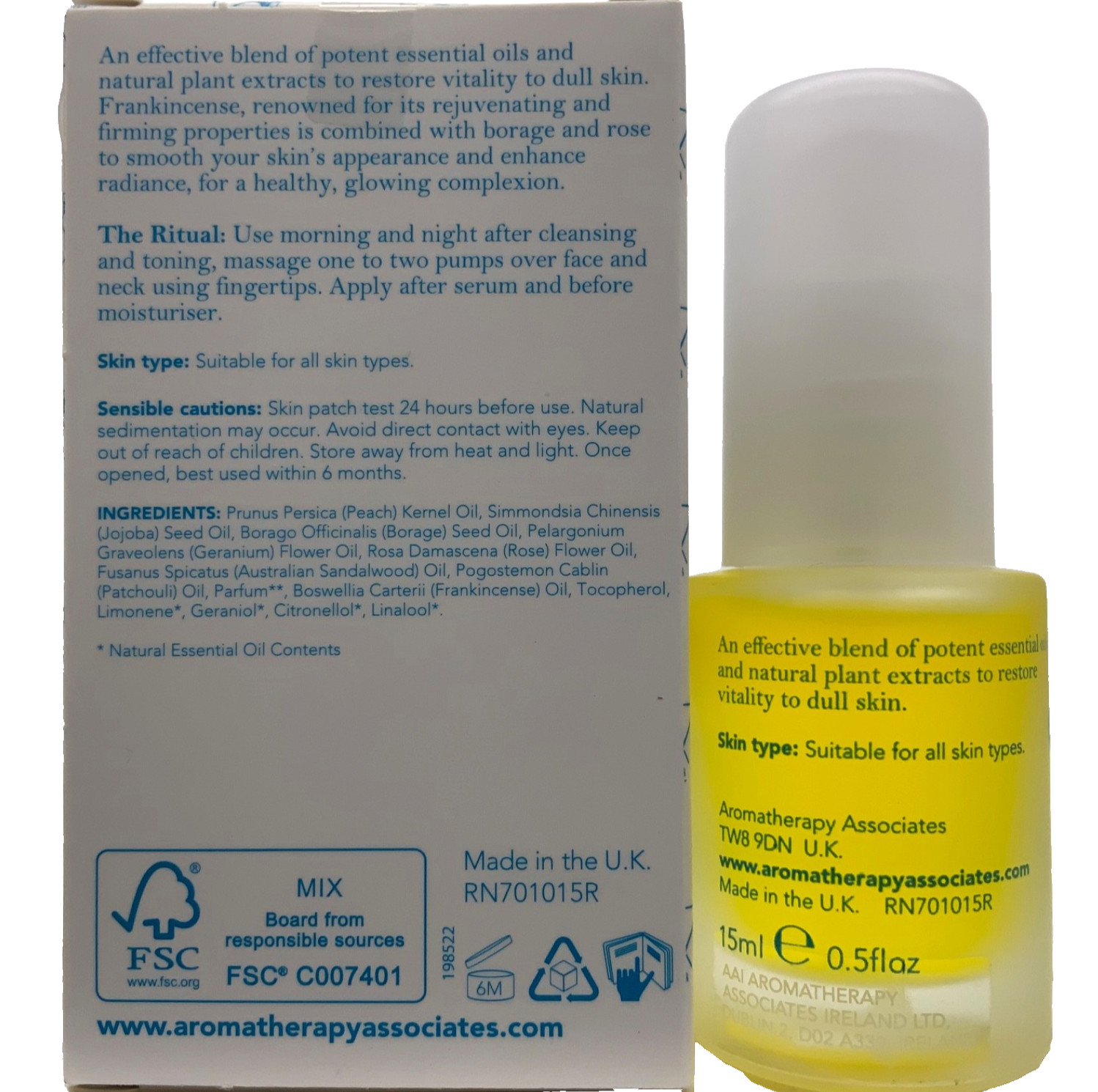 Aromatherapy Associates Hydrating Revitalizing Face Oil 0.5fl.oz