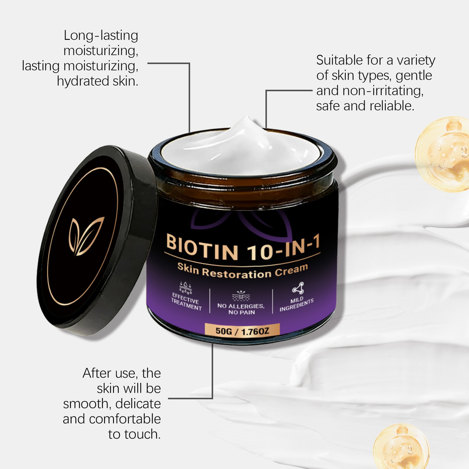 Evolvion Biotin 10-in-1 Skin Restoration Moisturizing Cream, 2026 New Skin Treat