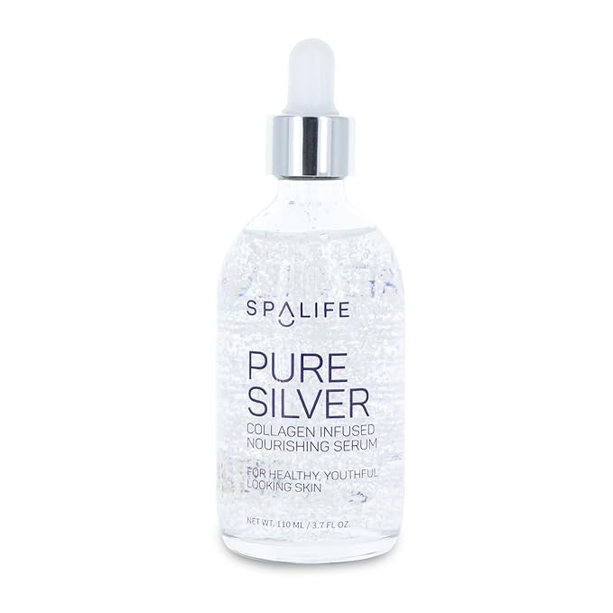 SPA LIFE Pure Silver Collagen Infused Nourishing Serum 3.7 oz Pack of 2
