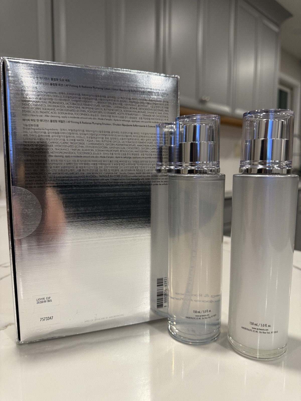 AmorePacific Plumping Duo 150ml x2 Full Size Firming Radiance Lotion Emulsion
