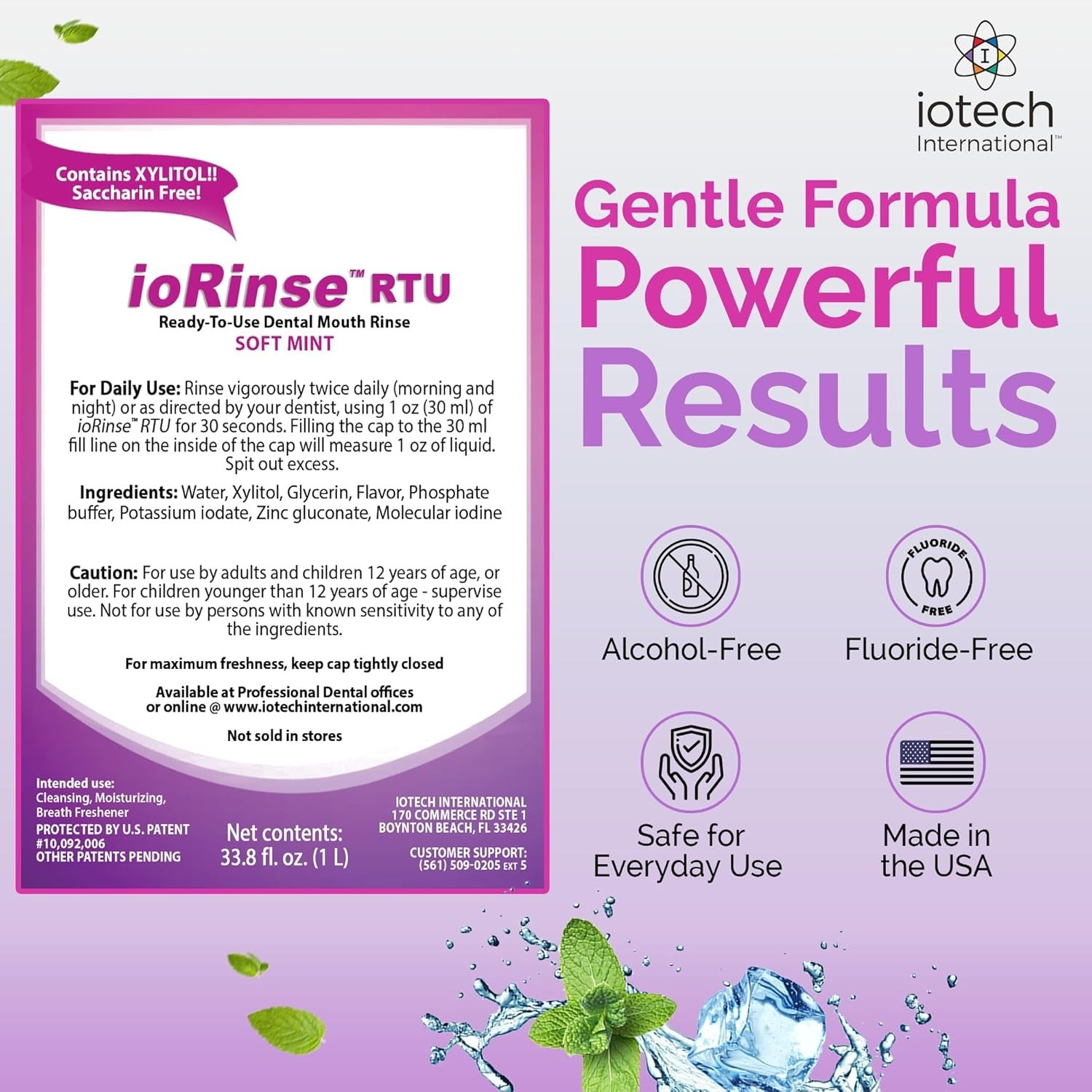 ioRinse Ready-to-Use (RTU) Mouthwash for Fresher Breath, Halitosis Relief, Al…