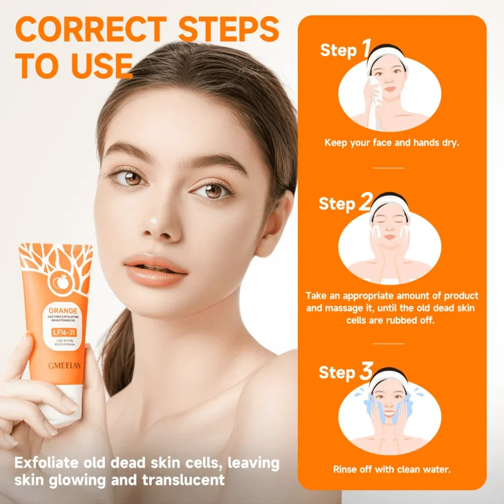 Gmeelan Orange Enzymes Exfoliating Brightening Gel 50g – LF16-35(EXP DATE: 2028)
