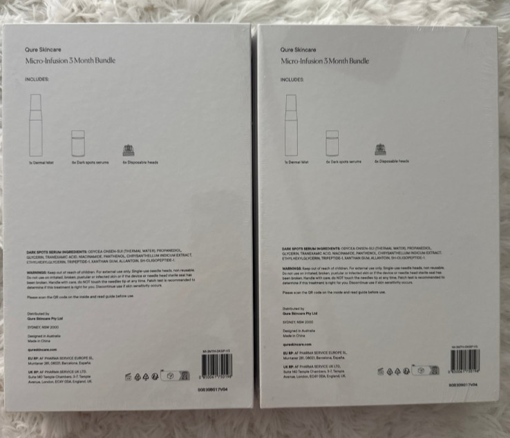 QURE SKINCARE Micro-Infusion System 6 Month Supply Microneedling for WRINKLES