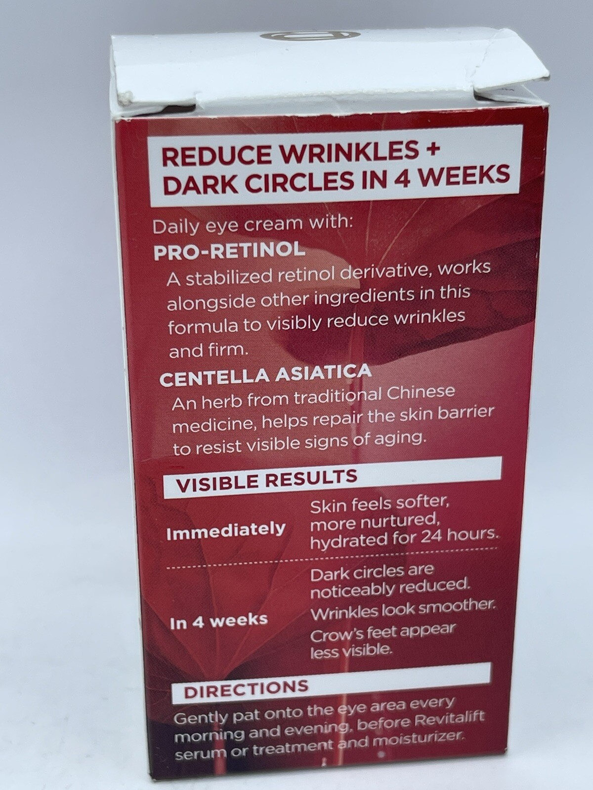 L’oreal REVITALIFT Anti Wrinkle & Firming Eye Cream Pro Retinol Anti Aging 0.5oz