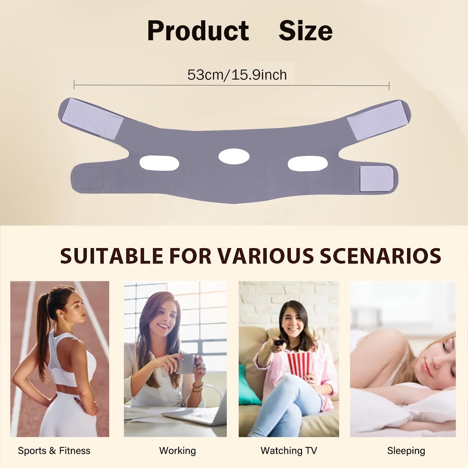Adjustable Chin Strap Jawline Shaper & Exerciser V-Line Facial Shaper Wrap USA