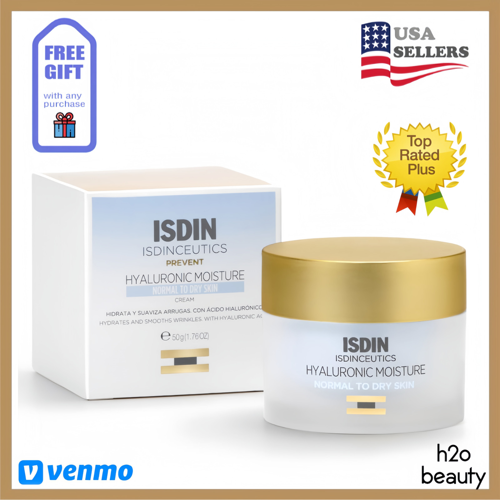 ISDIN Hyaluronic Acid Moisturizer 1.76oz – Daily Hydration for Dry & Normal Skin