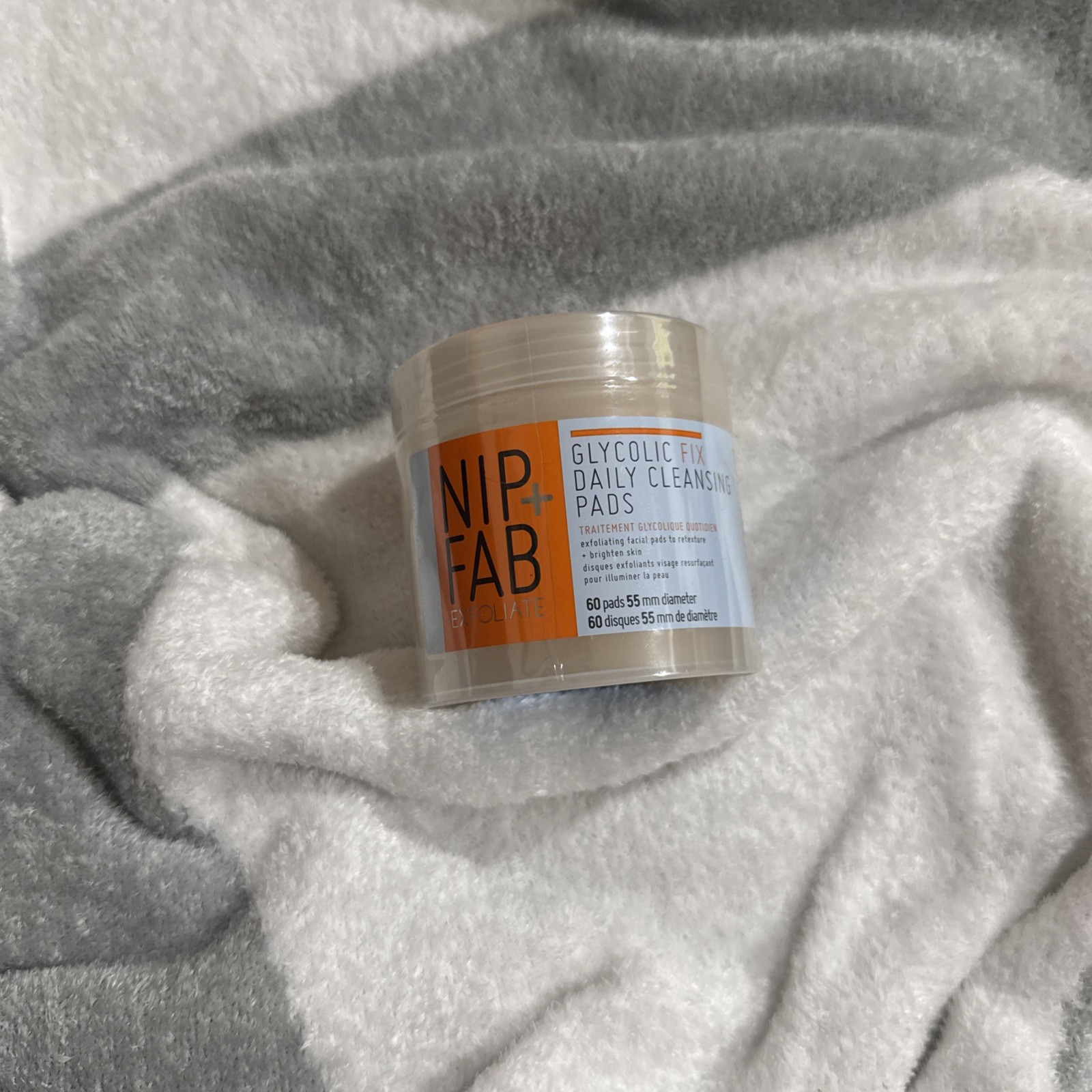 Nip + Fab Glycolic Fix Daily Cleansing Exfoliating Facial Pads 60 ct HTF