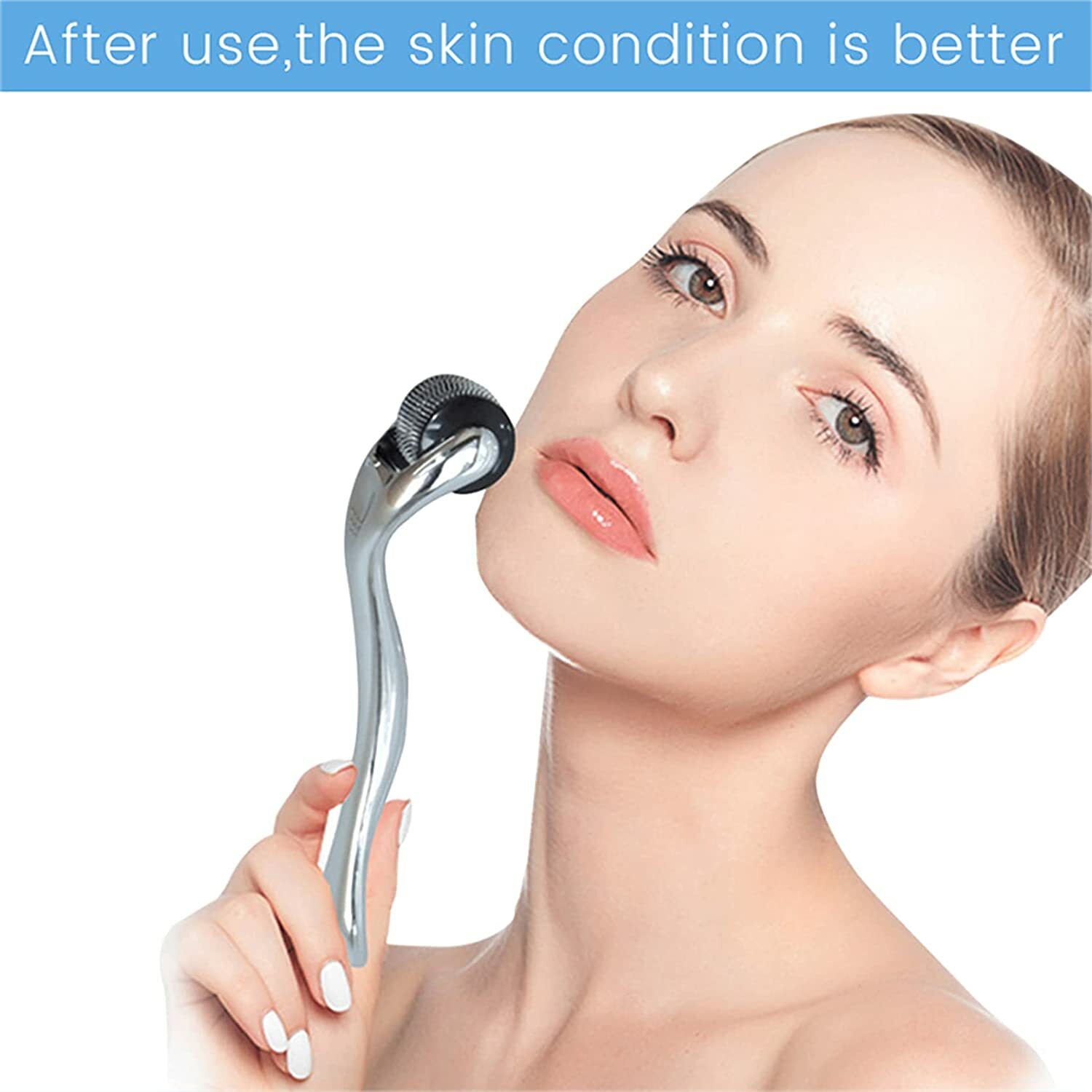 Beard Derma Roller 540 Titanium Micro Needle Derma Roller 1.0 mm Hair Growth