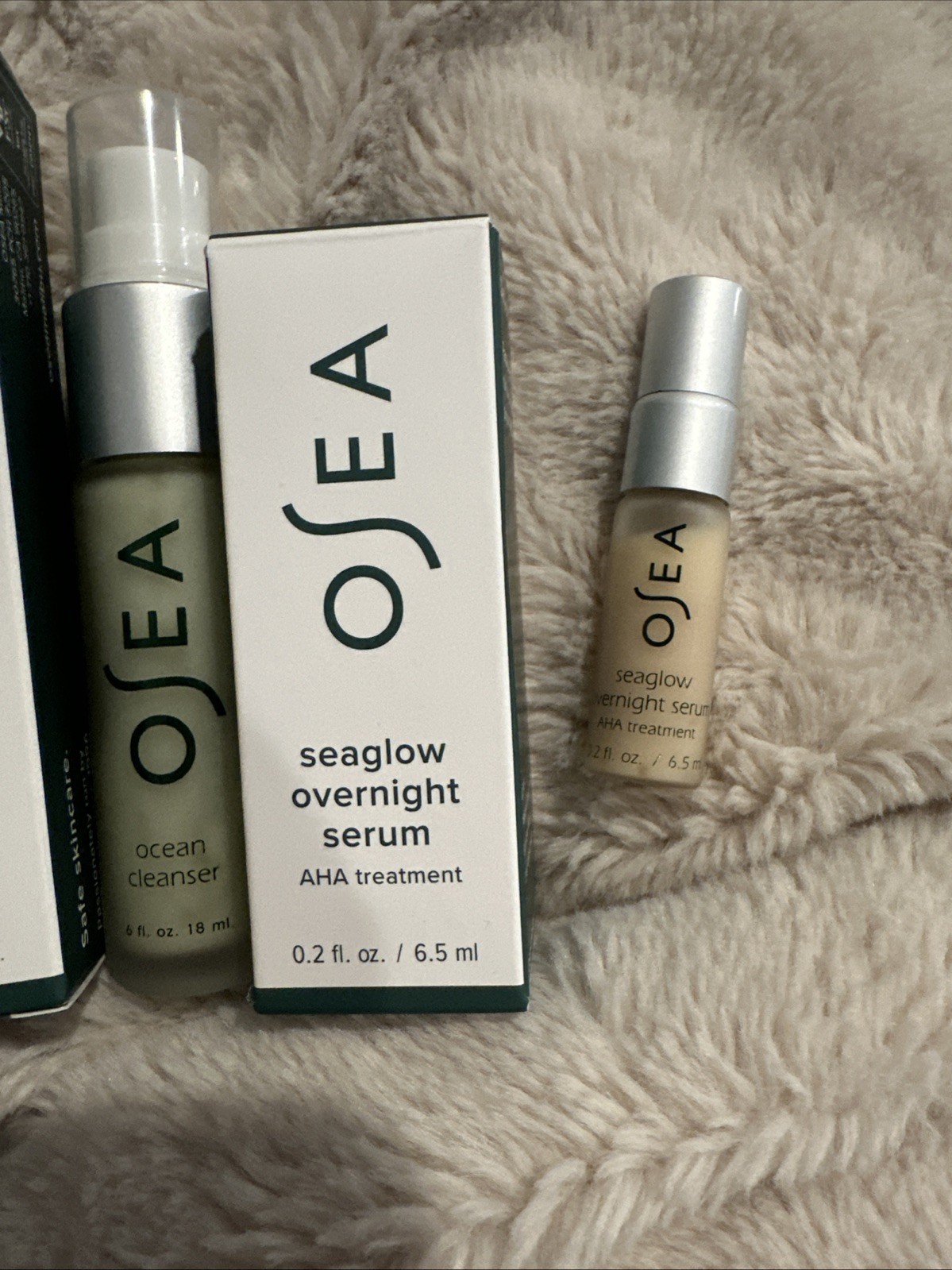 OSEA LOT Of 4 Undaria Algae Body Butter Atmosphere Cream, Cleanser, AHA Serum