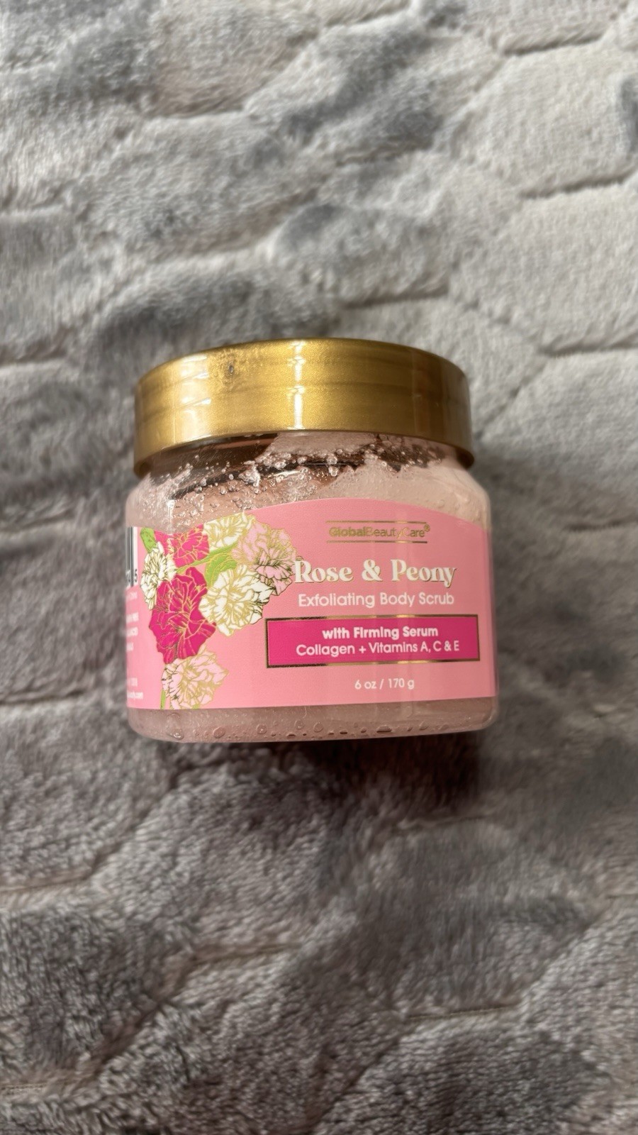 3 Set Global Beauty Green Tea & Fig, Brown Sugar, Rose & Peony Body Scrub—6 Oz