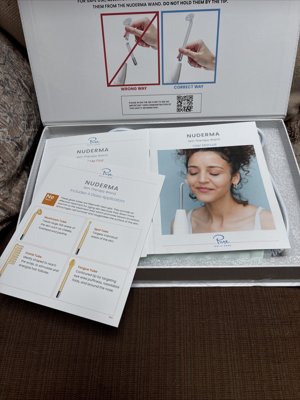 Pure Daily Care NuDerma Professional Neon & Argon 6 wands Anti Aging Open Box