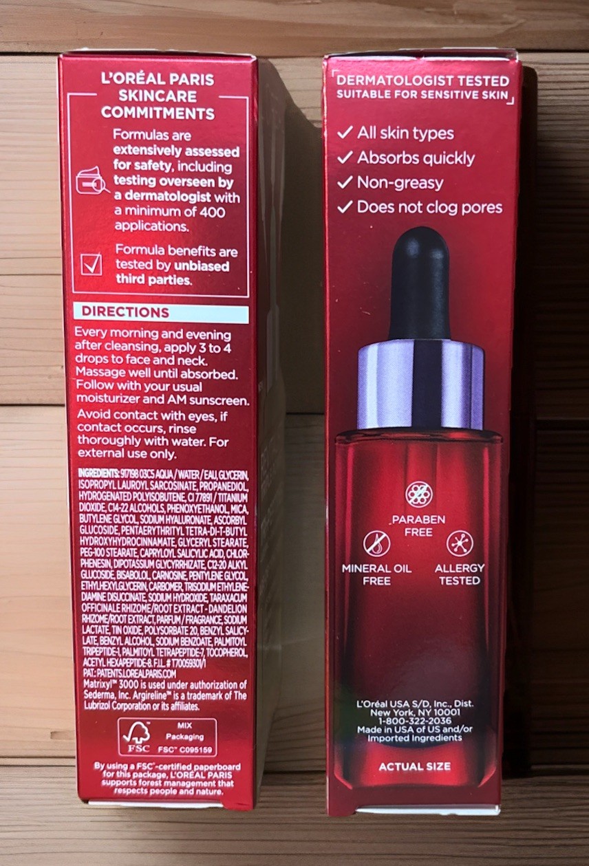 Loreal~Revitalift Triple Power Age-Defying Serum ~ 1 oz ~ Tri-Peptides 2PK!