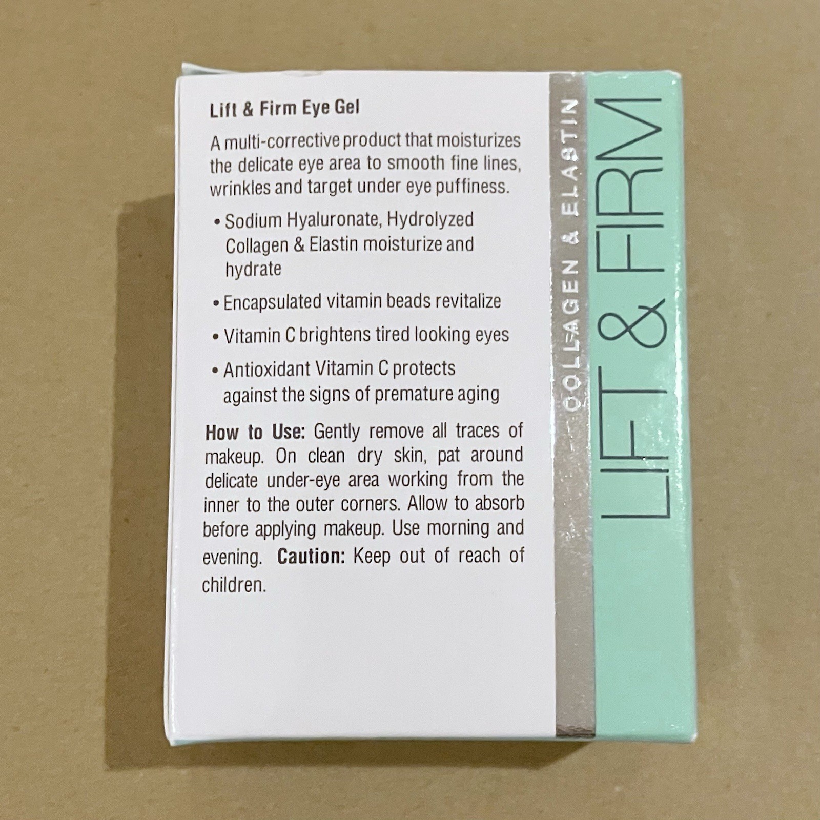 SKINLAB Lift & Firm Eye Gel Hydrolyzed Collagen Elastin Antioxidant 0.7oz NIB