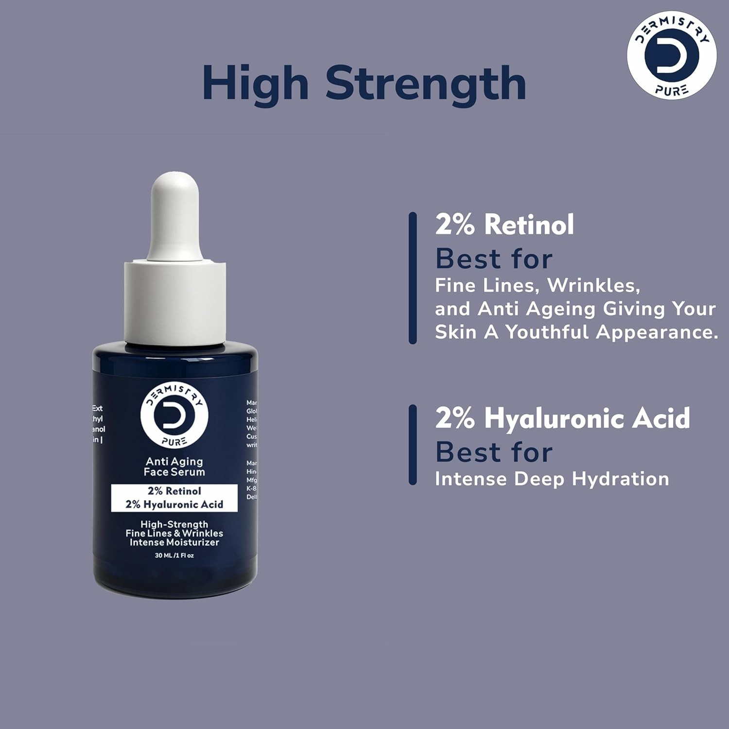Hyaluronic Acid Retinol Collagen AntiAging, Fine Lines Wrinkles serum cream 30ml