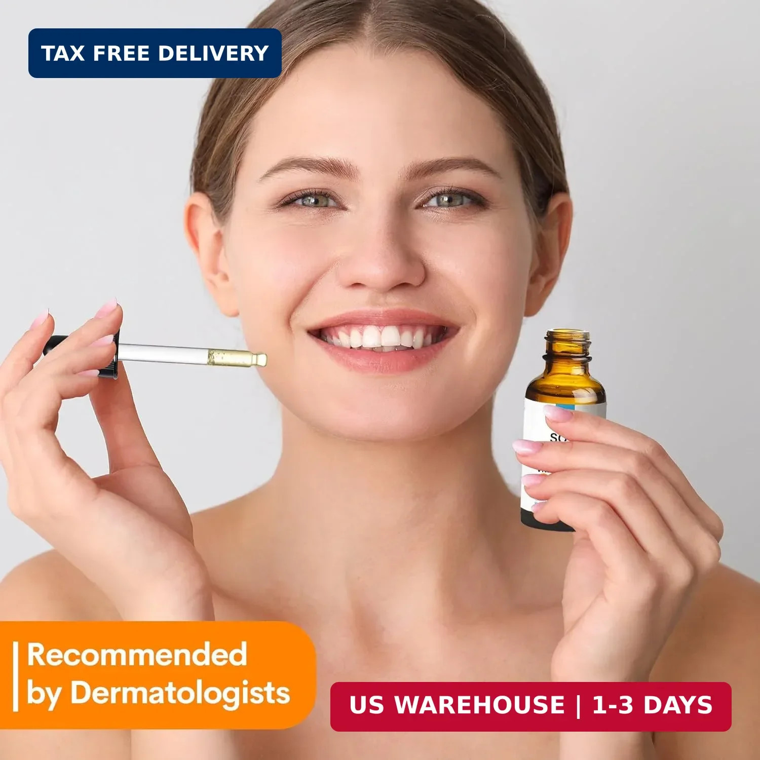 Vitamin C Face Serum with Hyaluronic Acid, Alpha Arbutin and Vitamin E, Anti Agi