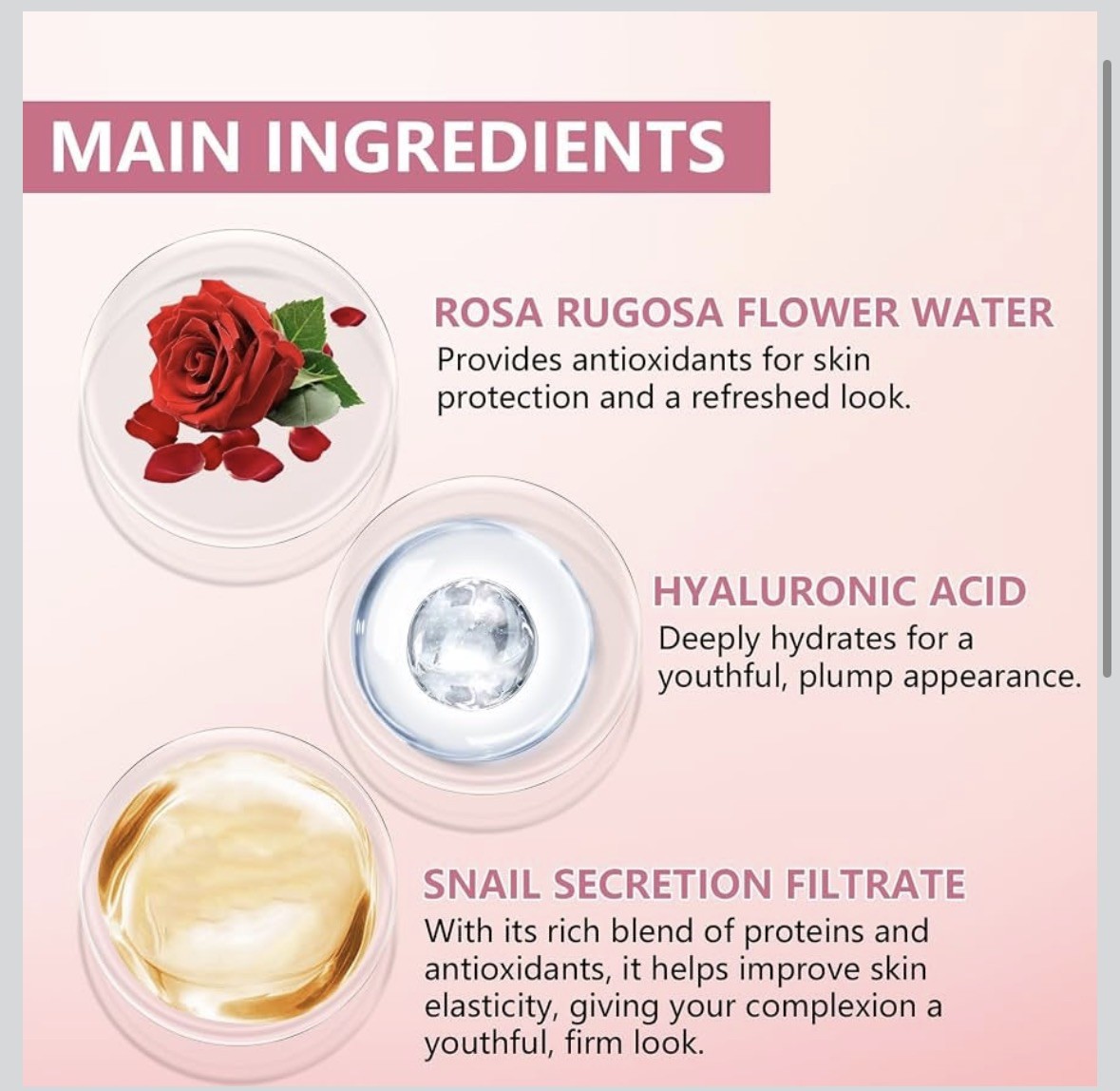 Skincare 2.3% Hyaluronic Acid Serum for Face with 5% Rosa Rugosa