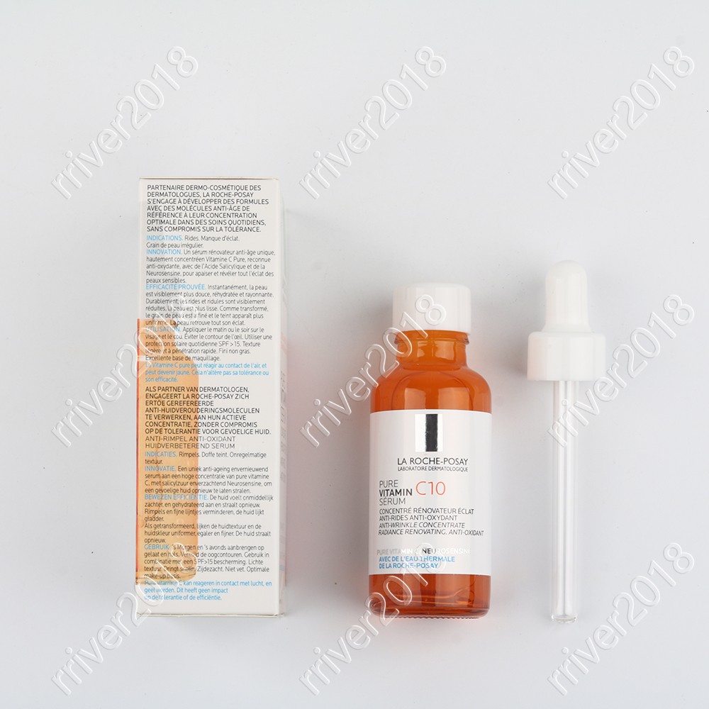 La Roche-Posay 10% Pure Vitamin C Serum Anti-Wrinkle and Anti-Aging 1-3 pack US.