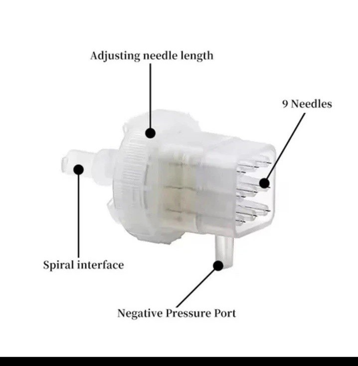 (5 Piece )Crystal Multi Needle 9 Pin Mesotherapy Microneedle Replace Needle
