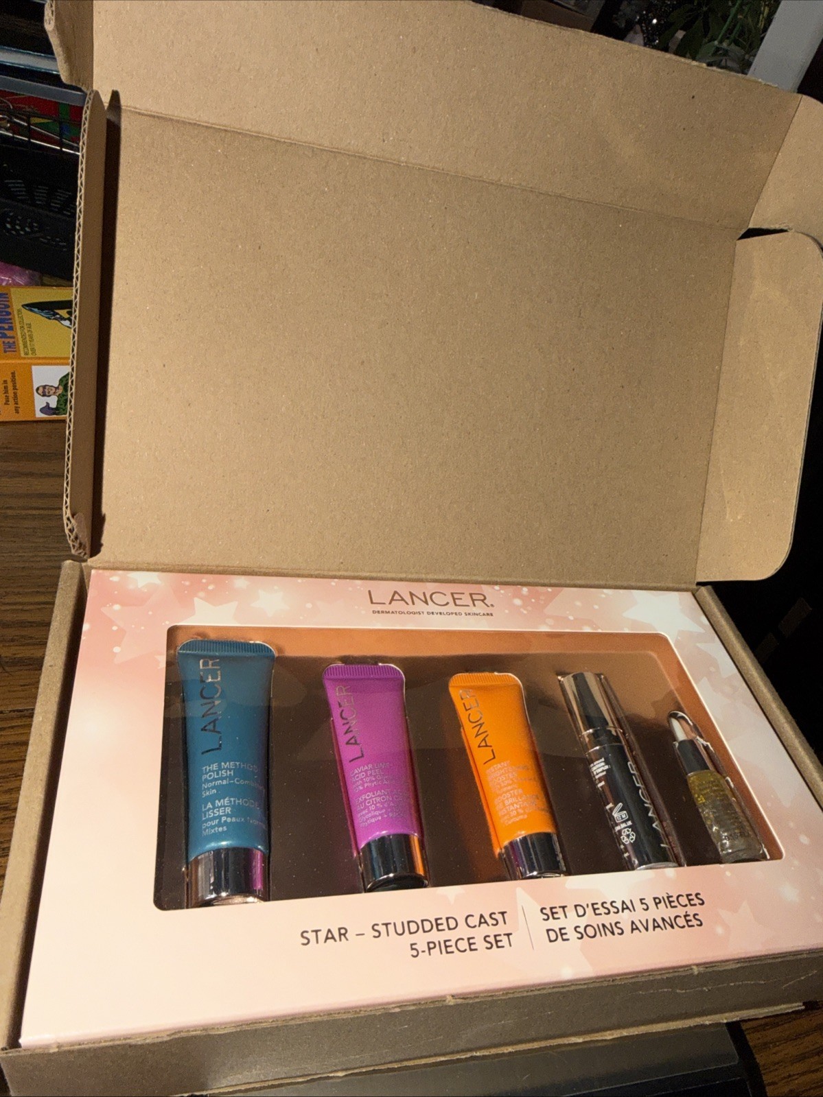 Lancer Star Studded 5 Pc Set Peptides, Booster, Lifting, Peel, Polish Read