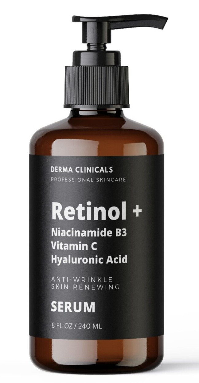 8oz – Retinol, Niacinamide, Vitamin C, Hyaluronic Acid, AntiAging Wrinkle SERUM