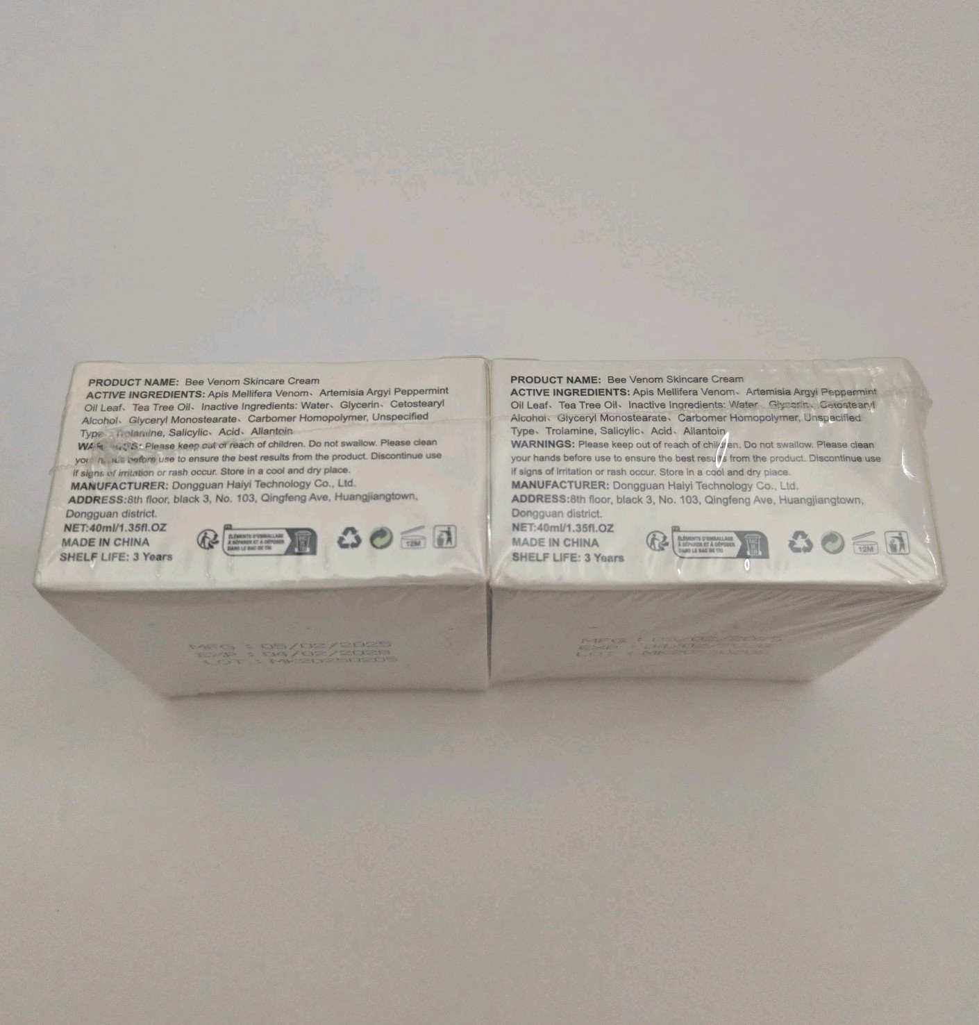 2 Pack Bee Venom Treatment Cream 40ml NEW Sealed In Box Skincare Formula Lot