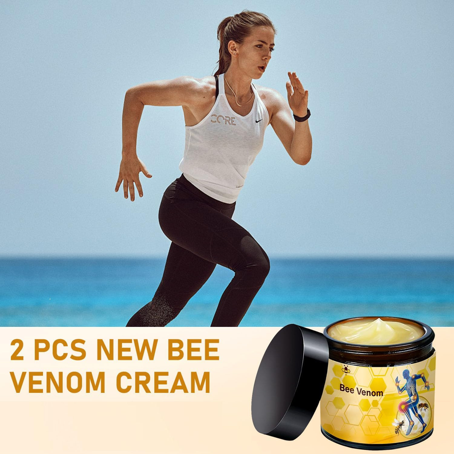 2 Pcs Bee Venom-Relief Cream, Professional Bee Venom Cream, Natural Joint Relief