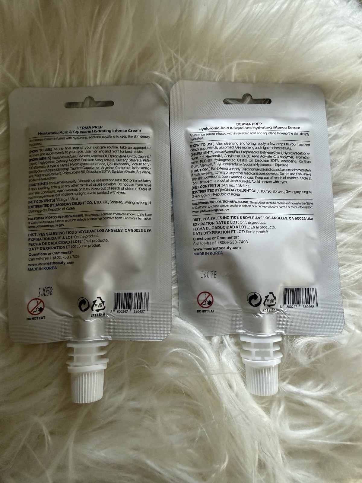 Derma Prep Hyaluronic Acid & Squalane Hydrating Serum & Cream Set