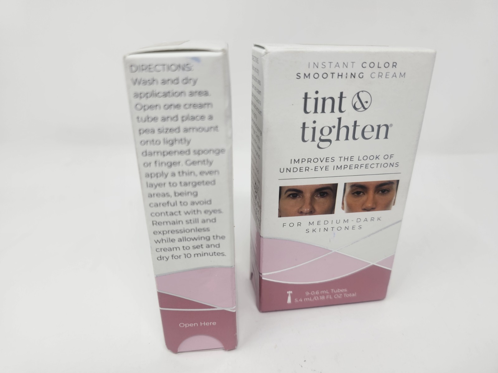 Lot of 2 Tint & Tighten Improves The Look Of Under-Eye Imperfections/Medium Dark