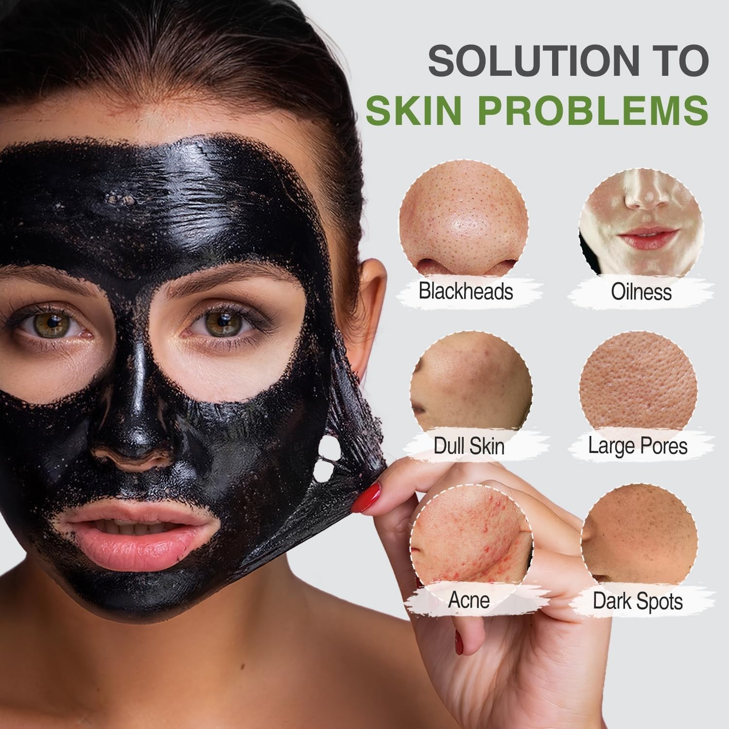 ulluxe Blackhead Remover Mask Kit, Charcoal Peel Off Face Mask for Deep Cleansin