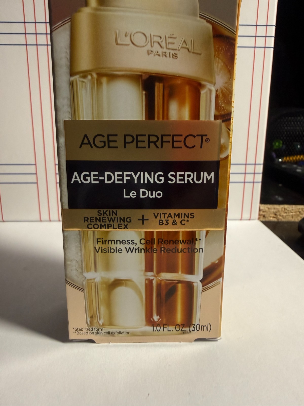 L’OREAL AGE PERFECT Age-Defying Serum Le Duo, 1 fl oz / 30Ml NEW IN BOX