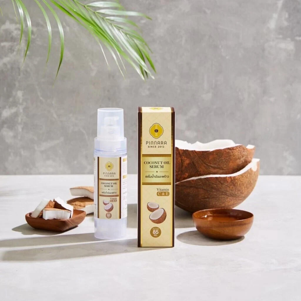 Pinnara Coconut Oil Serum Cold Pressed Nourishing Body Face Hair Facial Skin 10x