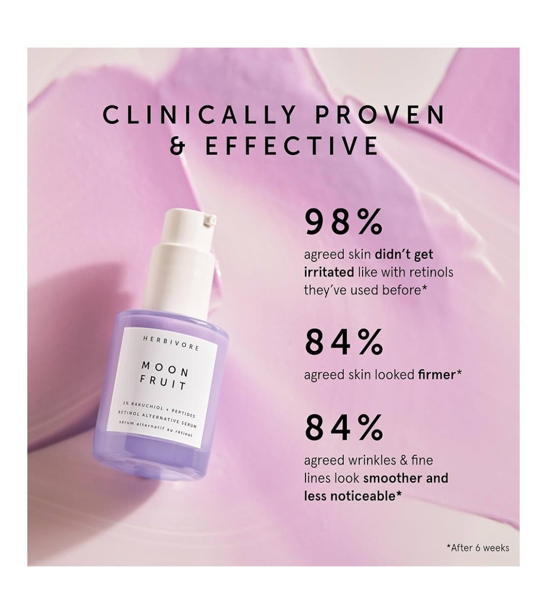 Moon HERBIVORE Fruit 1% Bakuchiol + Peptides Retinol Alternative Serum 10z