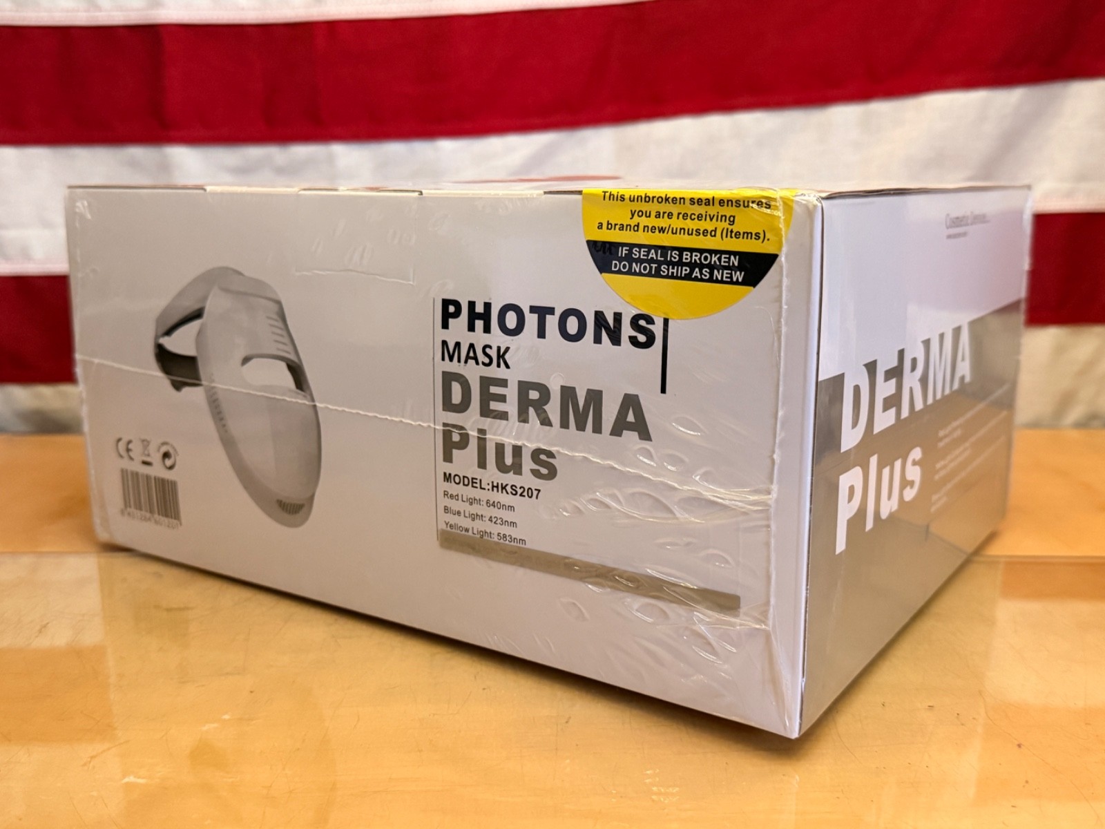 Derma Plus Photons Mask, LED Facial Mask Skin Rejuvenation Wrinkle Reducer