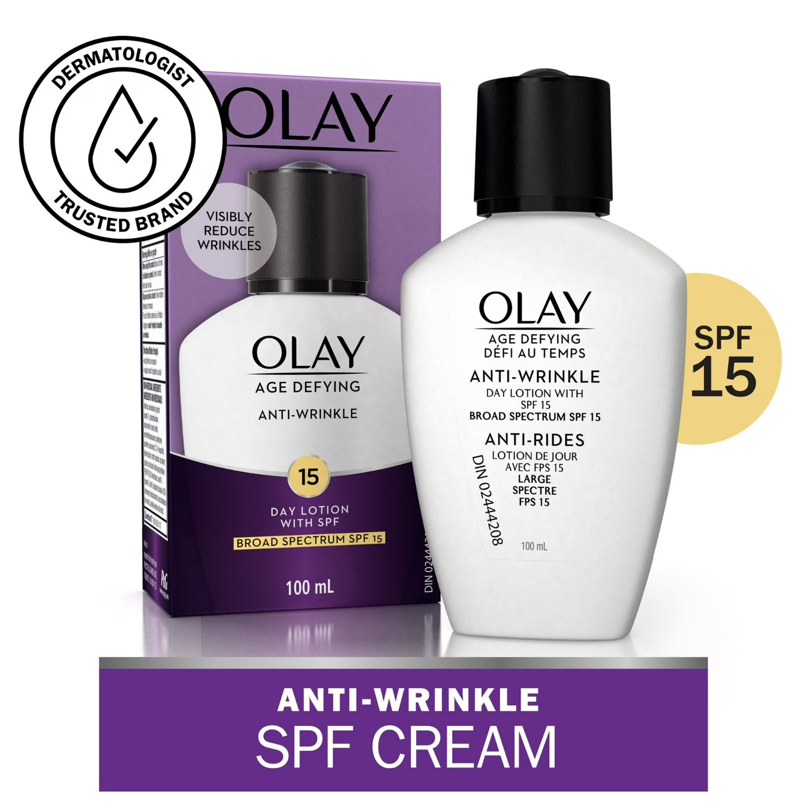 Olay Age Defying Anti Wrinkle Day Face Lotion SPF 15 3.4 fl oz (3 Pack)