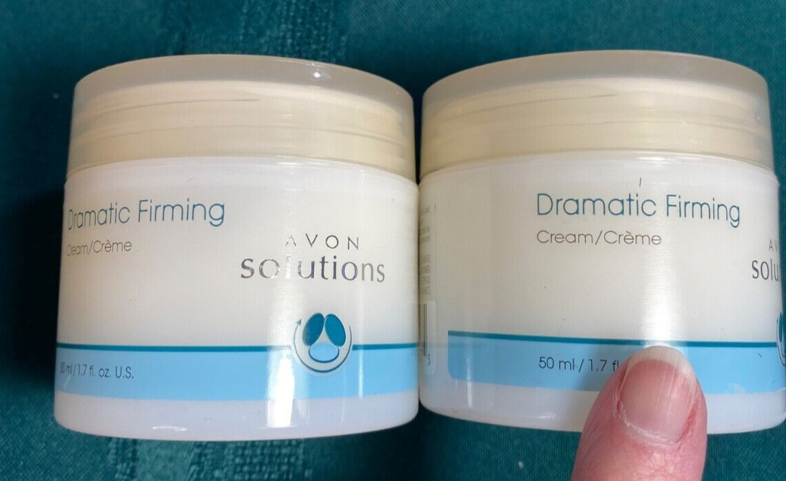 New Sealed Set of 2 AVON SOLUTIONS Dramatic Firming Face Cream 1.7 Oz Each