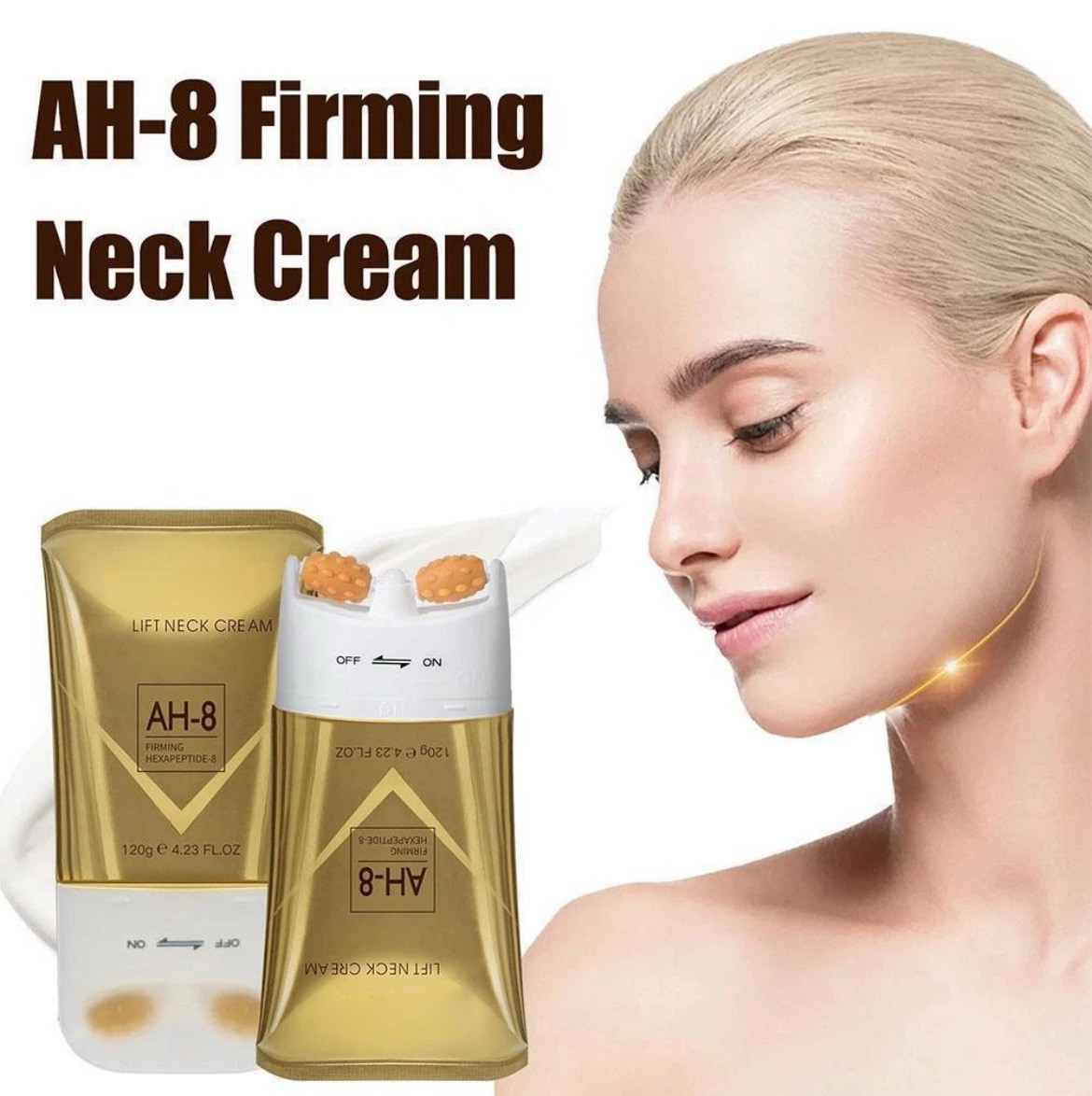 AH-8 Firming Neck Cream for Crepey Skin Body Moisturize Comfort Roller Neck Care