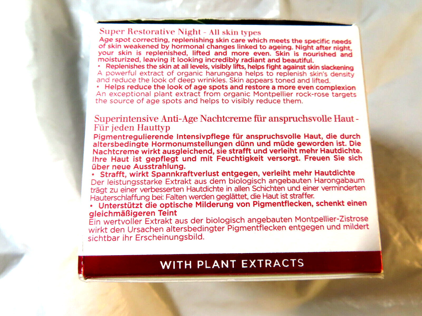 CLARINS SUPER RESTORATIVE NIGHT AGE SPOT CORRECTING CREAM 50ML 1.6 Oz