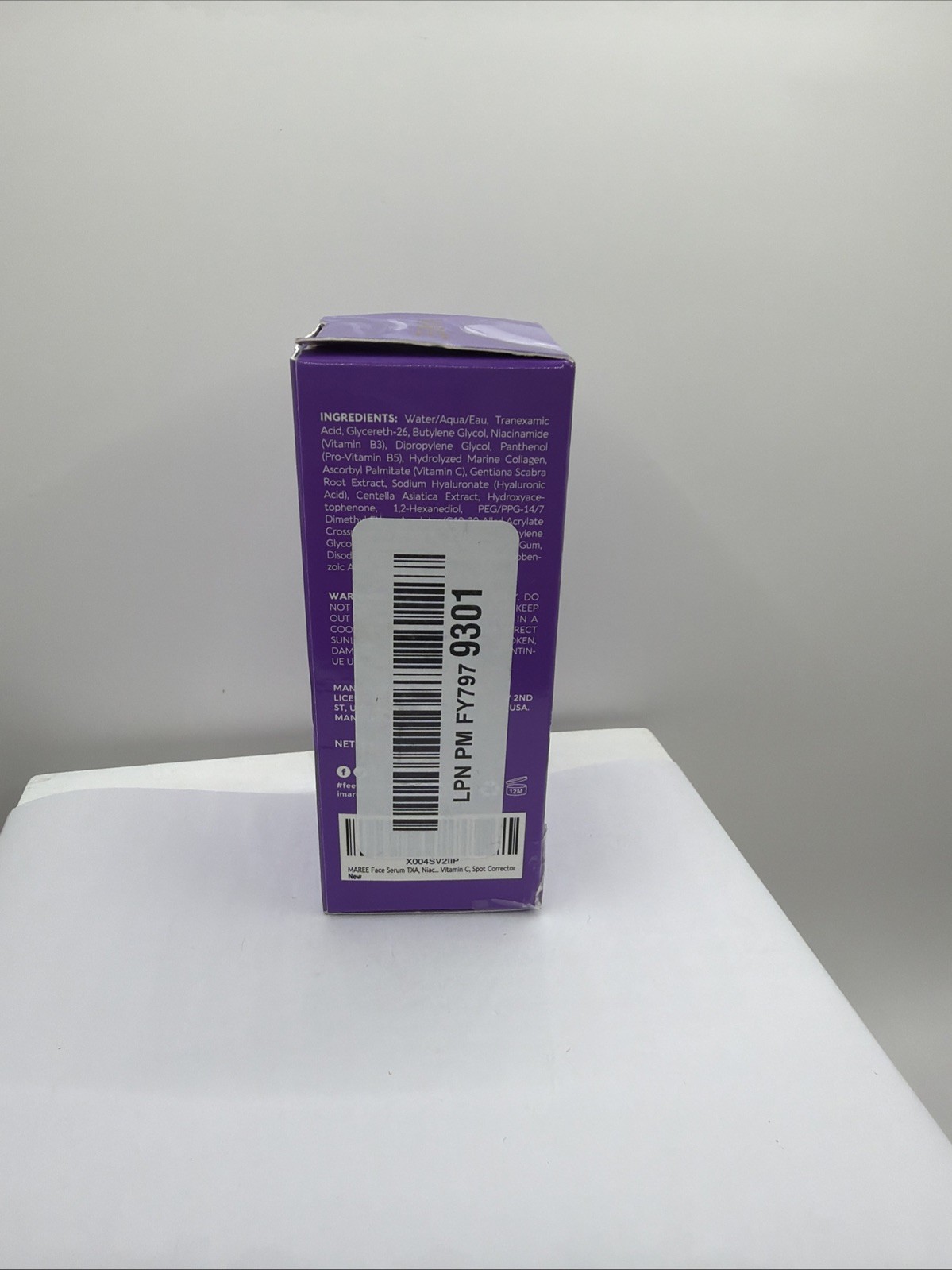 MAREE 20% Tranexamic Acid Serum Complex with Niacinamide & Vitamin C Open Box J￼