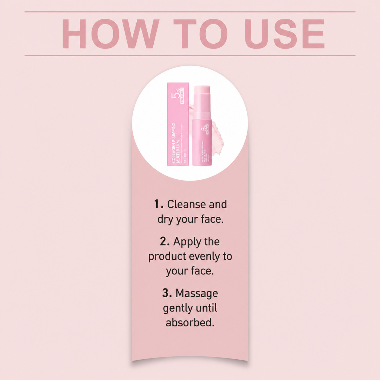 PDRN Pink Collagen Volume Multi Balm Stick 10g 5% Volufiline Anti-Aging