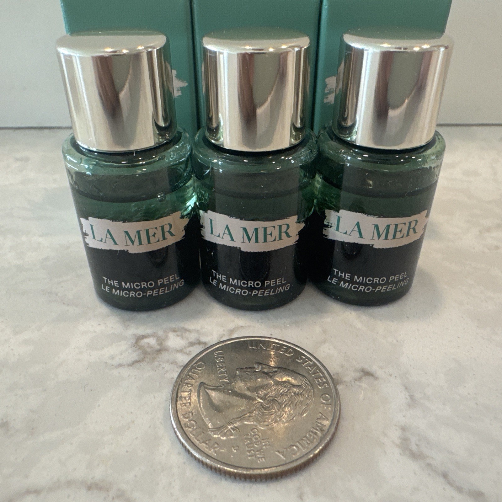 3 x La Mer The Micro Peel Treatment Deluxe Sample Size .17oz, 5ml New in Box