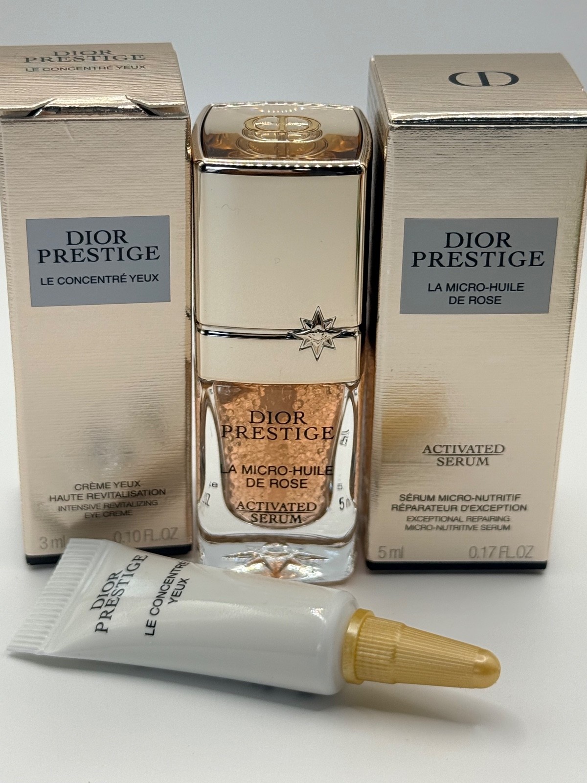 DIOR PRESTIGE SERUM/EYE CREAM Travel Deluxe 2 Piece Set NIB