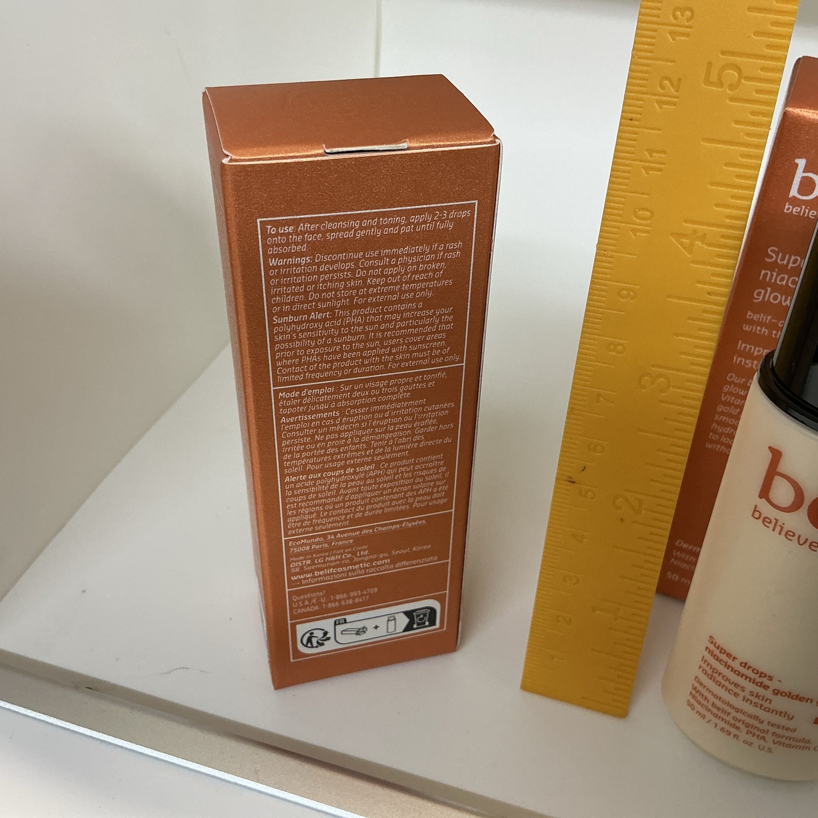 belif Super Drops Niacinamide Vitamin C Golden Glow Serum, 1.69oz. Lot Of 2 !!