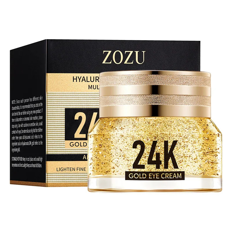 24K Gold Eye Cream Hyaluronic Acid Anti-Aging Firming Dark Circle Remover