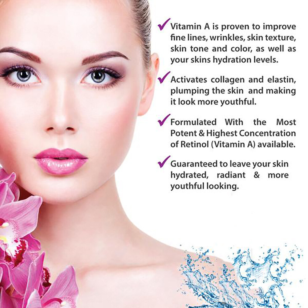 Anti-Aging Retinol Vitamin A 2.5% TURN BACK THE CLOCK Facial Face Serum Cream