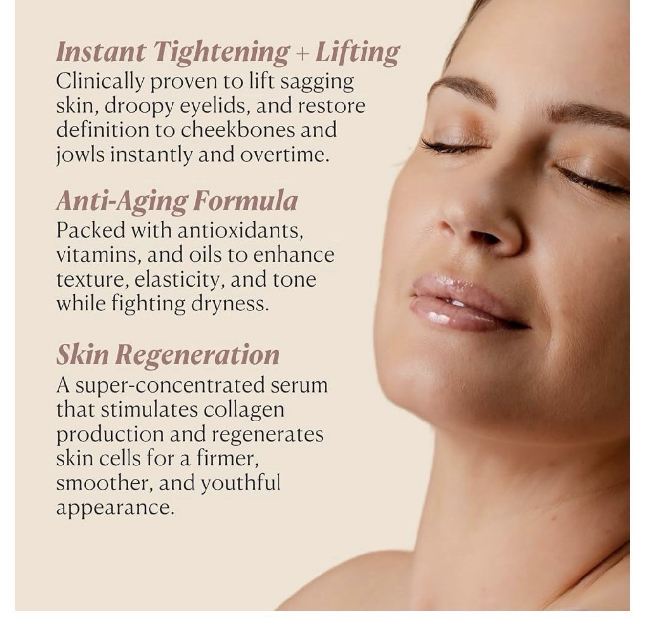 Nakery Beauty Rapid Lift Multi-Peptide Serum Tighten + Firm 1.69 fl oz