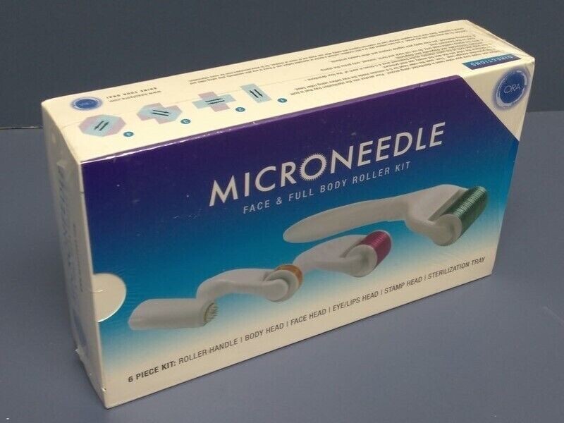ORA Microneedle Face & Full Body Roller 6-Piece Kit NEW unsealed